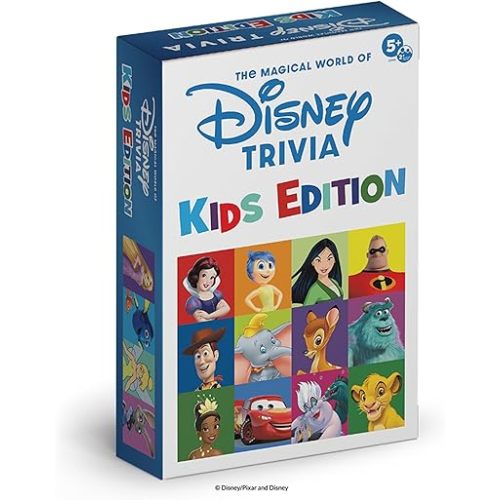The Magical World of Kids Disney Trivia Games – Board Games for Family Night, Family Games, Multi-Player Board Game, Family Board Game, Travel Games, Disney Game, Ages 5+
