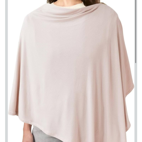 Konssy Knit Nursing Cover for Breastfeeding, 360 Full Privacy Breathable Breastfeeding Cover, Multi-use Carseat Canopy (Blush Beige)