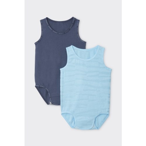Bonds Wondergrow Textured Singletsuit 2 Pack | Baby Baby Bodysuit | BW7VA
