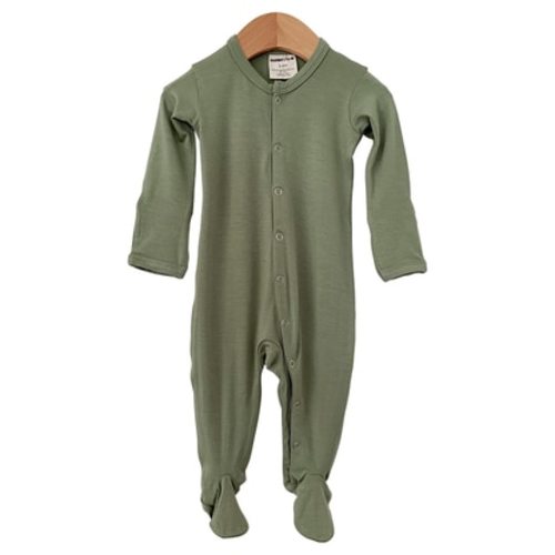 Basic Snap Footie, Sage