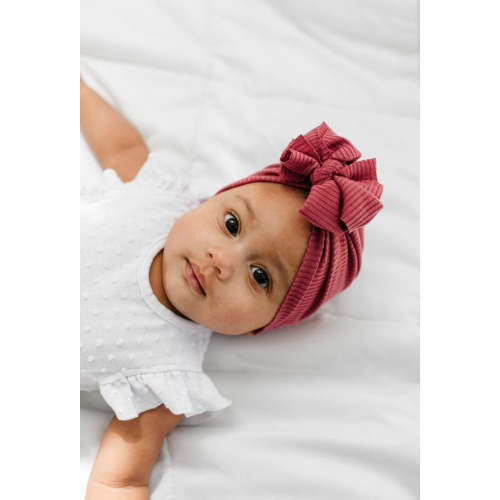 Briella | Mauve Rose | Brushed Rib Headwrap – Bunny Knots