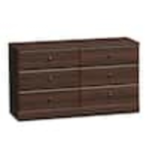 Prepac Astrid Espresso Finish 6-Drawer Double Dresser (26.85 in H. x 47.5 in W. x 15.5 in D.) EDBR-0402-1