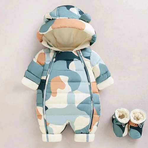Baby Winter Warm Jumpsuit with Matching Boots