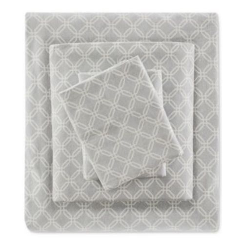 Novelty Printed Cotton Flannel 3-Pc. Sheet Set, Twin