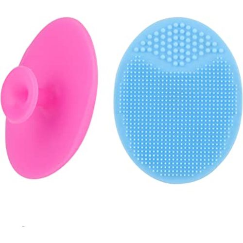 Face Scrubber,2 Pack Soft Silicone Scrubbies Facial Cleansing Pad Face Exfoliator Face Scrub Face Brush Silicone Scrubby for Massage Pore Cleansing Blackhead Removing Exfoliating,Cool Gift for Girl