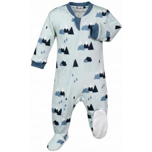 zippyjamz – Zipper Organic Sleeper Footed Onesies Sleeper Baby Pajamas with Inseam Zipper