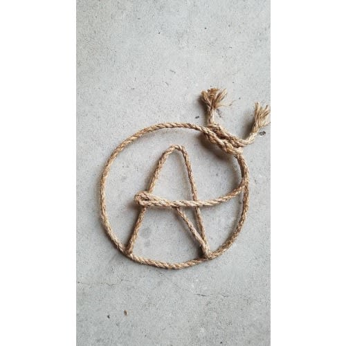Western Rope Letter Sign: Initial Lasso, Western Decor, Rustic Letter, Personalized Gift, Nautical Decor, Rope Initial