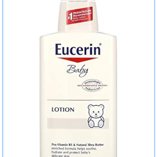 Eucerin Baby Body Lotion, Hypoallergenic and Fragrance Free Baby Lotion with Pro-Vitamin B5 and Shea Butter, 13.5 Fl Oz Bottle