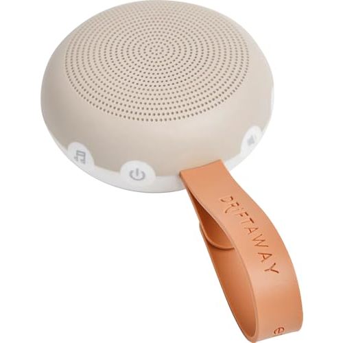 ergoPouch Drift Away White Noise Machine Taupe – Portable Sound Therapy for Baby & Adult, 7 Soothing Sounds, Rechargeable Battery, Adjustable Light - Home, Travel, and Registry Gift