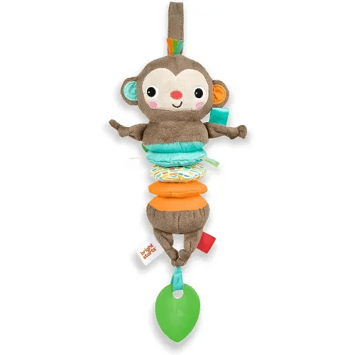 Bright Starts Pull, Play & Boogie Musical Activity Toy for Stroller - Monkey - Unisex, Newborn +