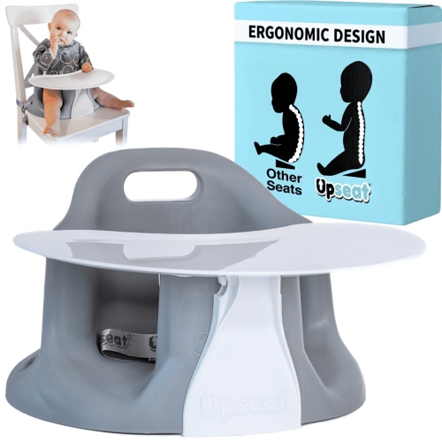 Upseat Baby Floor Seat, Booster Seat for Toddlers, with Removable Tray, Ages 4M-2Y