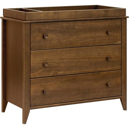 Babyletto Sprout 3-Drawer Dresser & Removable Changing Tray, Natural Walnut