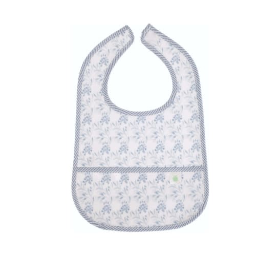 The Wipe It Bib, Navy Floral - Apple of My Isla Bibs | Maisonette