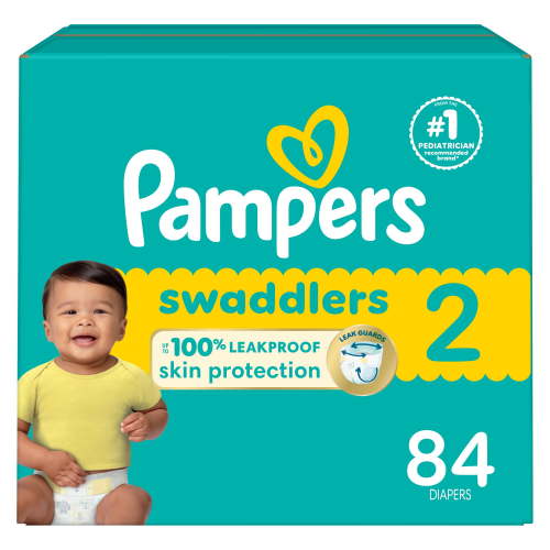 Pampers Swaddlers Diapers, Size 2 (10-22 lbs), Absorbent, Keeps Baby Dry and Comfortable, Skin Safe Disposable Baby Diaper, 84 Count - Walmart.ca