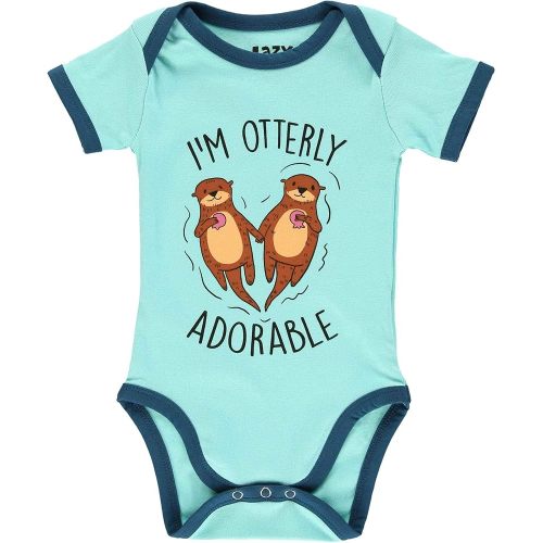 Lazy One Cute Unisex Baby Bodysuit, Cute Animal Designs, 6-18 Months