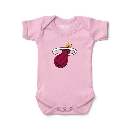 Newborn & Infant Miami Heat Chad & Jake Pink Primary Logo Bodysuit