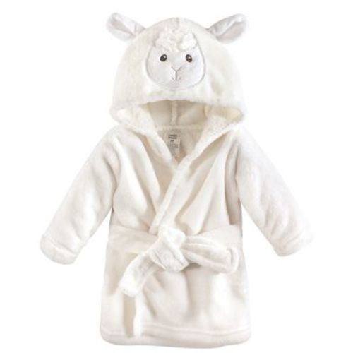 Luvable Friends Infant Plush Bathrobe, Lamb, 0-9M