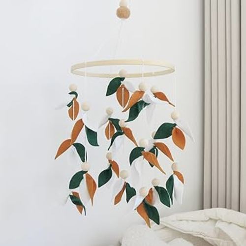 Leaf Crib Mobile, Forest Crib Mobile for Boys & Girls, Forest Baby Mobile for Crib, Woodland Mobile for Crib