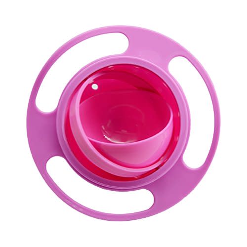 Ztl Gyro Bowl 360 Dgree Rotation Spill Resistant Gyroscopic Bowl with Lid