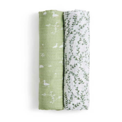 essentials silky soft swaddle blanket 2 pack