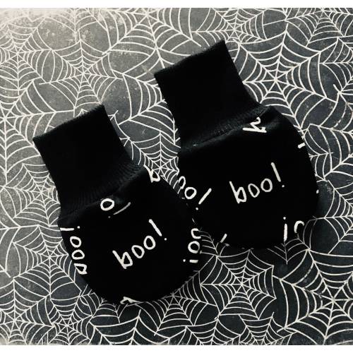 Spooky Boo Baby Newborn Mitts Halloween All Year Little Monster