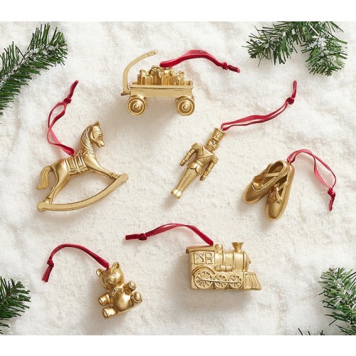 Chris Loves Julia Vintage Toy Ornaments, Set of 6