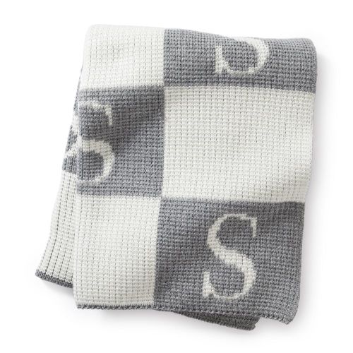 Initial Block Baby Blanket