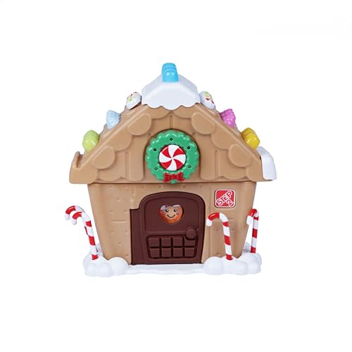 Step2 My First Gingerbread House, Kids Interactive Christmas Holiday Toy, Lights Up and Plays Music, Includes 20 Accessories, For Toddlers 1+ Years Old