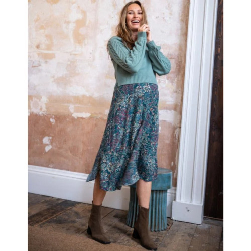 Seraphine Odessa Paisley Sage 2 in 1 Maternity & Nursing Dress