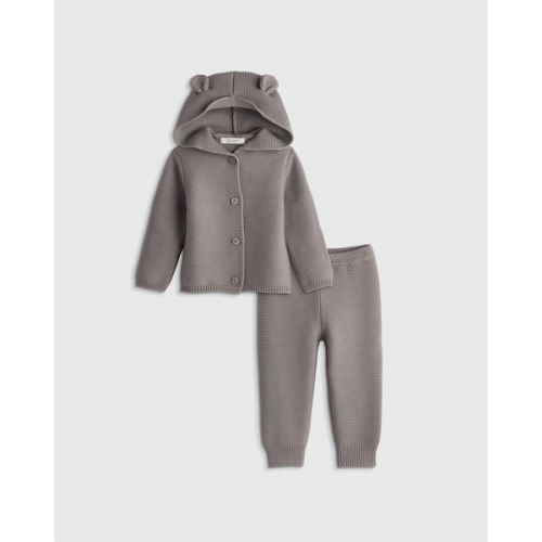 100% Organic Cotton Sweater Set in Grey