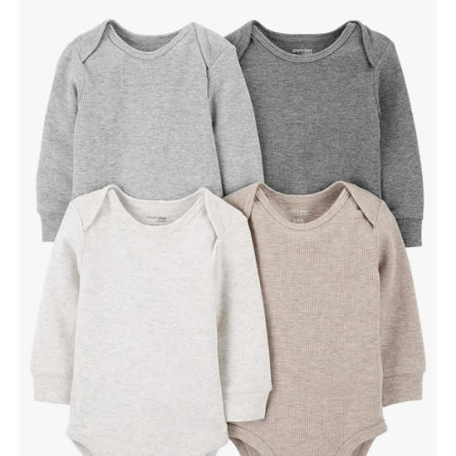 Simple Joys by Carter's Baby 4-Pack Long-Sleeve Thermal Bodysuit