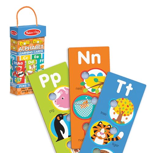 Melissa & Doug Poke-a-Dot Alphabet Learning Cards - Interactive Alphabet-Themed Learning Cards For Toddlers And Preschoolers