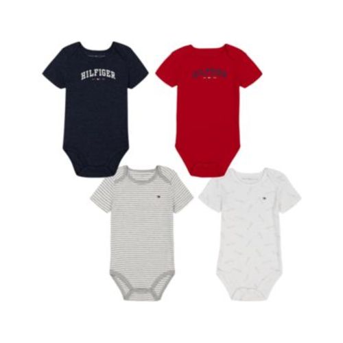 Baby Boys' Short-Sleeve Bodysuits, 4-Pack Set