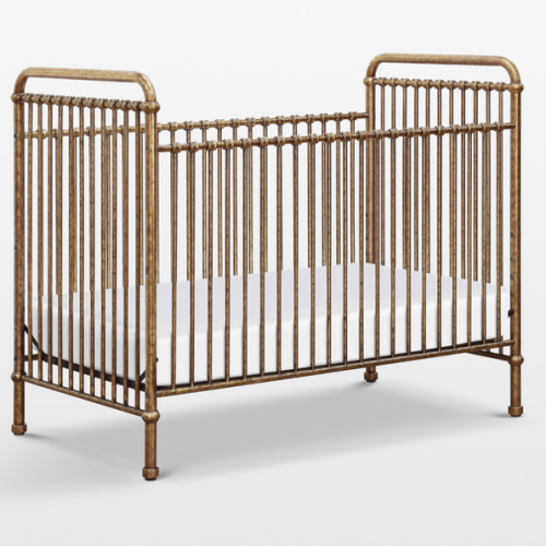 Namesake Abigail Vintage Gold Iron 3-in-1 Convertible Baby Crib