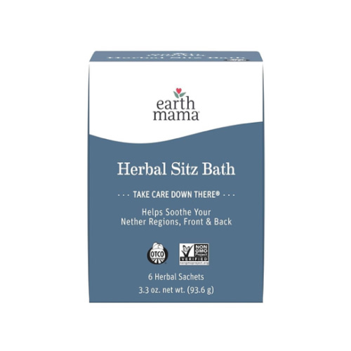 Earth Mama Herbal Sitz Bath | Pregnancy & Postpartum Essentials, Soothing Sitz Bath for Hemorrhoids with Witch Hazel, & Calendula, 6-Count