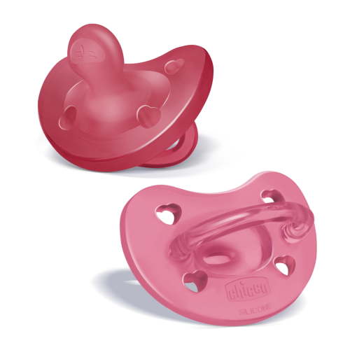 Chicco PhysioForma® One-Piece Silicone Pacifier, 16-24 Months, 2pk - Dark Pink, New