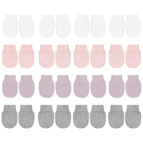 toresper No Scratch Baby Mittens Newborn Infant Toddler Mittens Soft Elastic Wrist Gloves Mitten for 0-6 Months Boys Girls