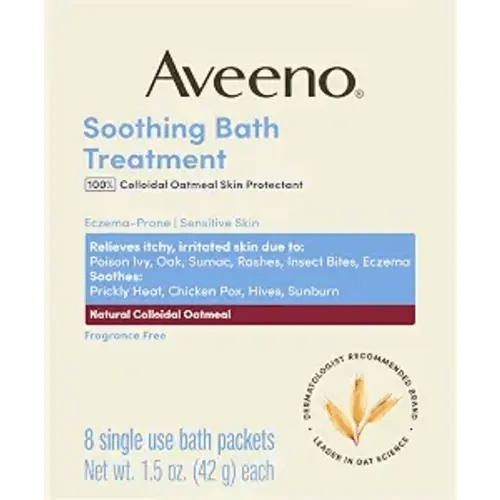 Aveeno Soothing Bath Treatment for Eczema, Colloidal Oatmeal, 8 ct