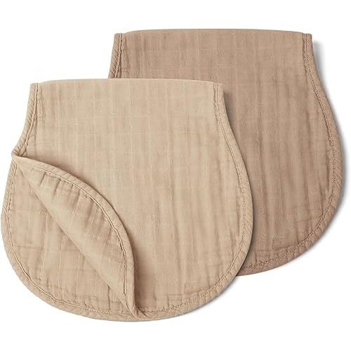 haakaa Muslin Burp Cloths for Baby, 100% Organic Cotton, Large 22.8''x11.4'', 2pcs