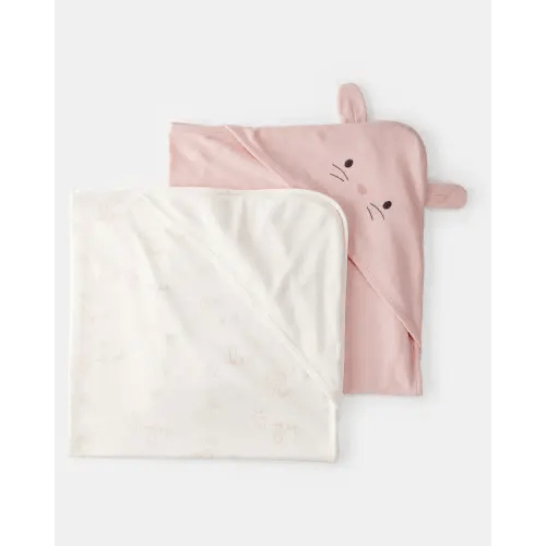 Baby Girl 2-Pack Hooded Towels - Pink | Carter's