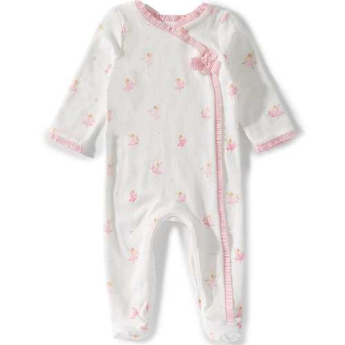Mud Pie Baby Girls Ballet Print Footed Coverall