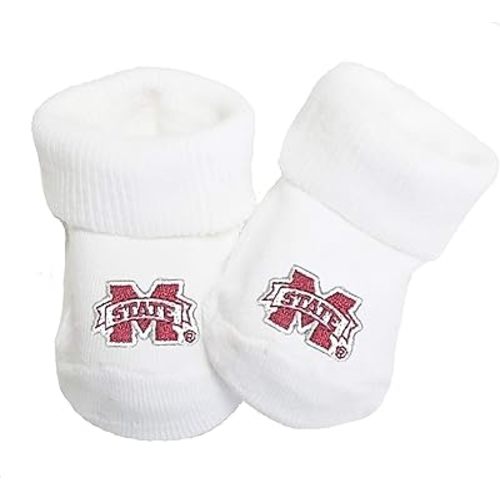 Future Tailgater Mississippi State University Bulldogs Baby Toe Bootie Socks 0-9 Months