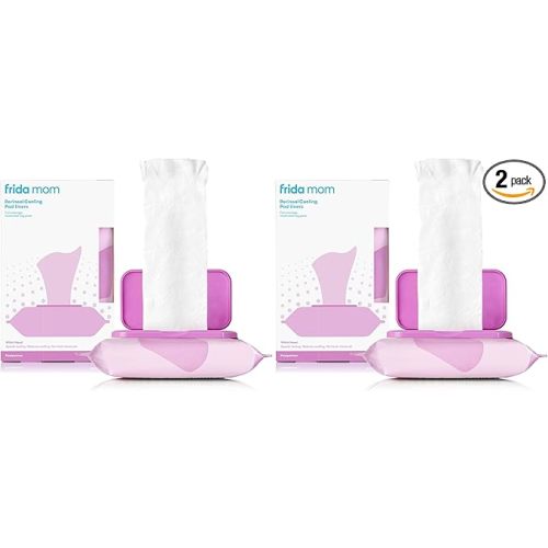 Frida Mom Witch Hazel Perineal Cooling Pad Liners for Postpartum Care, Hospital Bag Essentials for Pain Relief After Birth, Full-Length Medicated Cooling Pad Liners (24ct) (Pack of 2)