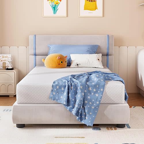 Twin Mattress 6 Inch Green Tea Memory Foam Mattress, Fiberglass Free & Medium Firm, CertiPUR-US Certified Foam for Cool Sleep & Pressure Relief, Bed in a Box, 75"×38"×6"