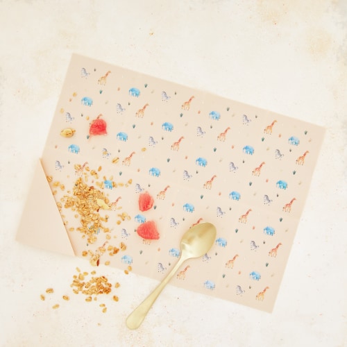 Silicone Placemat Safari Warm Cream – Austin Baby Collection