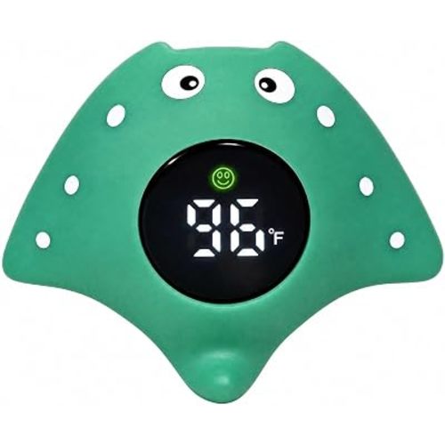 Baby Bath Thermometer, Manta Ray Won't Flip Over, 3-Icon Alert, Auto On/Off