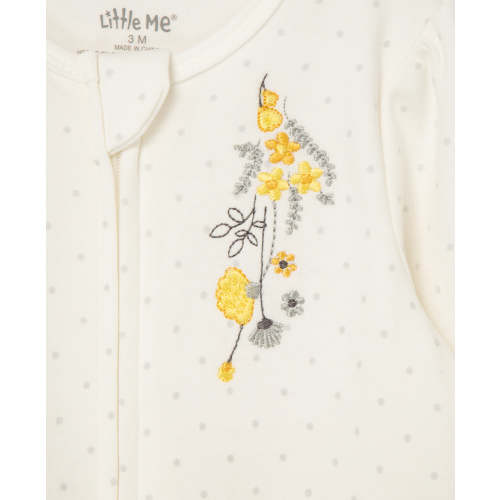 (9 months size) Primrose 2-Way-Zip Footed One-Piece
