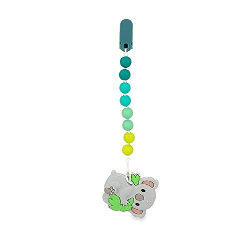 Nuby All Silicone Teether with Bonus Silicone Pacifinder with Clip - 3+ Months, 1pk, Koala