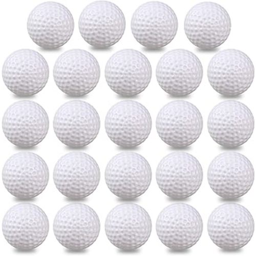 KOFULL Plastic Golf Balls Practice, 24/50/100 Pack Hollow Plastic Fake Golf Balls Indoor Outdoor Training, Golf Party Decorations - Light Weight