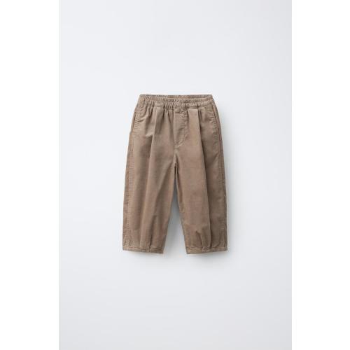 BALLOON FINE-WALE CORDUROY PANTS - Brown / Taupe | ZARA United States